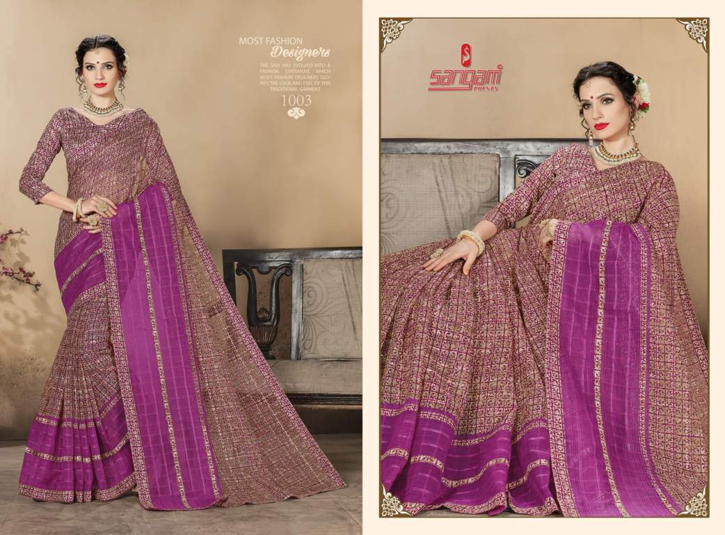 Sangam Madhuri Kota Designer Party Wear Printed Saree Collection